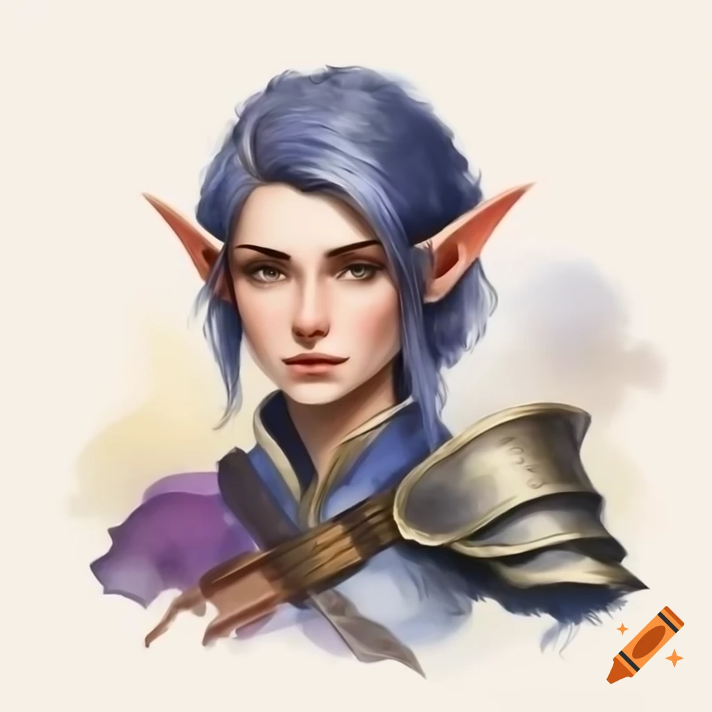 Female Dalish elf from Dragon Age: Inquisition in casual wear, medieval aesthetics