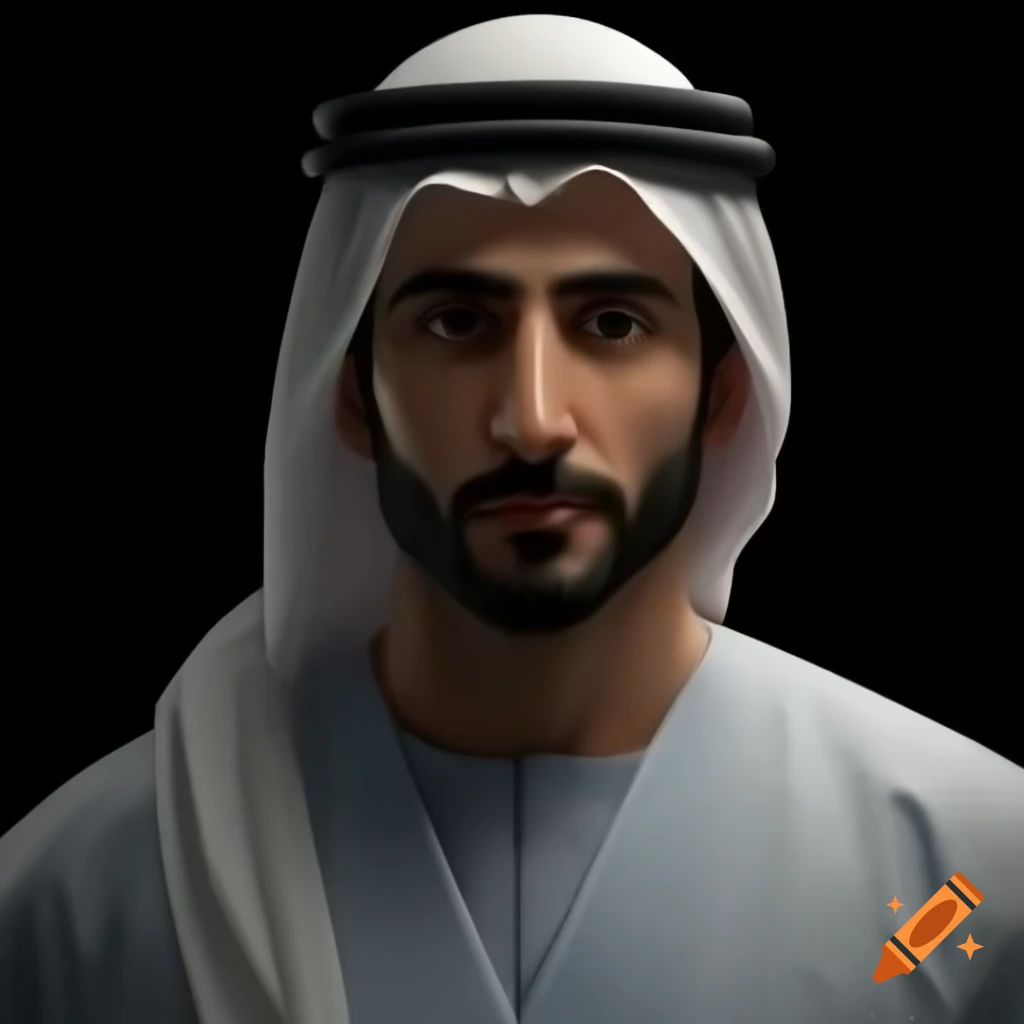 Ultra-realistic cartoon anime depiction of a handsome Arab man with soft lighting