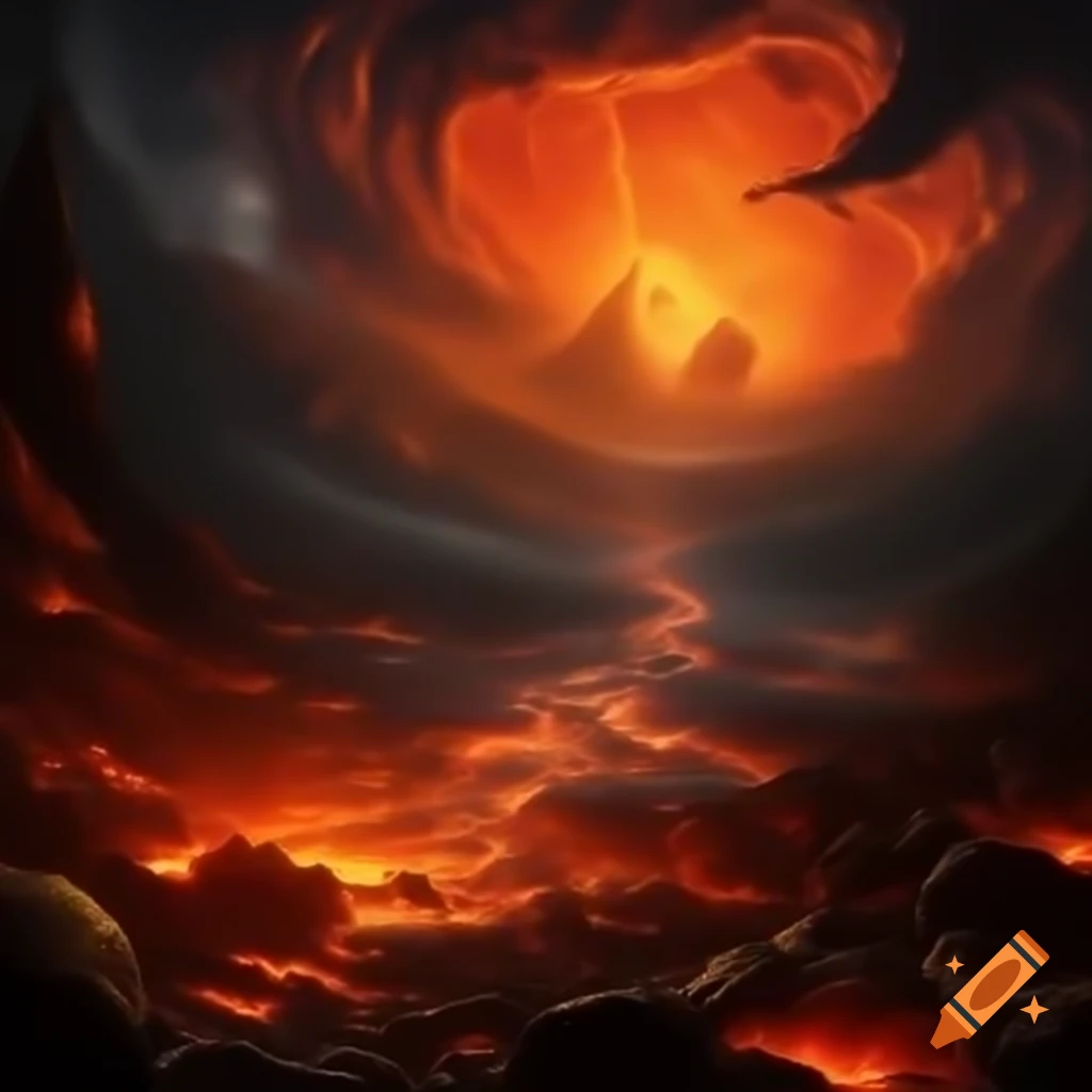 Lava world featuring cubicals and demons