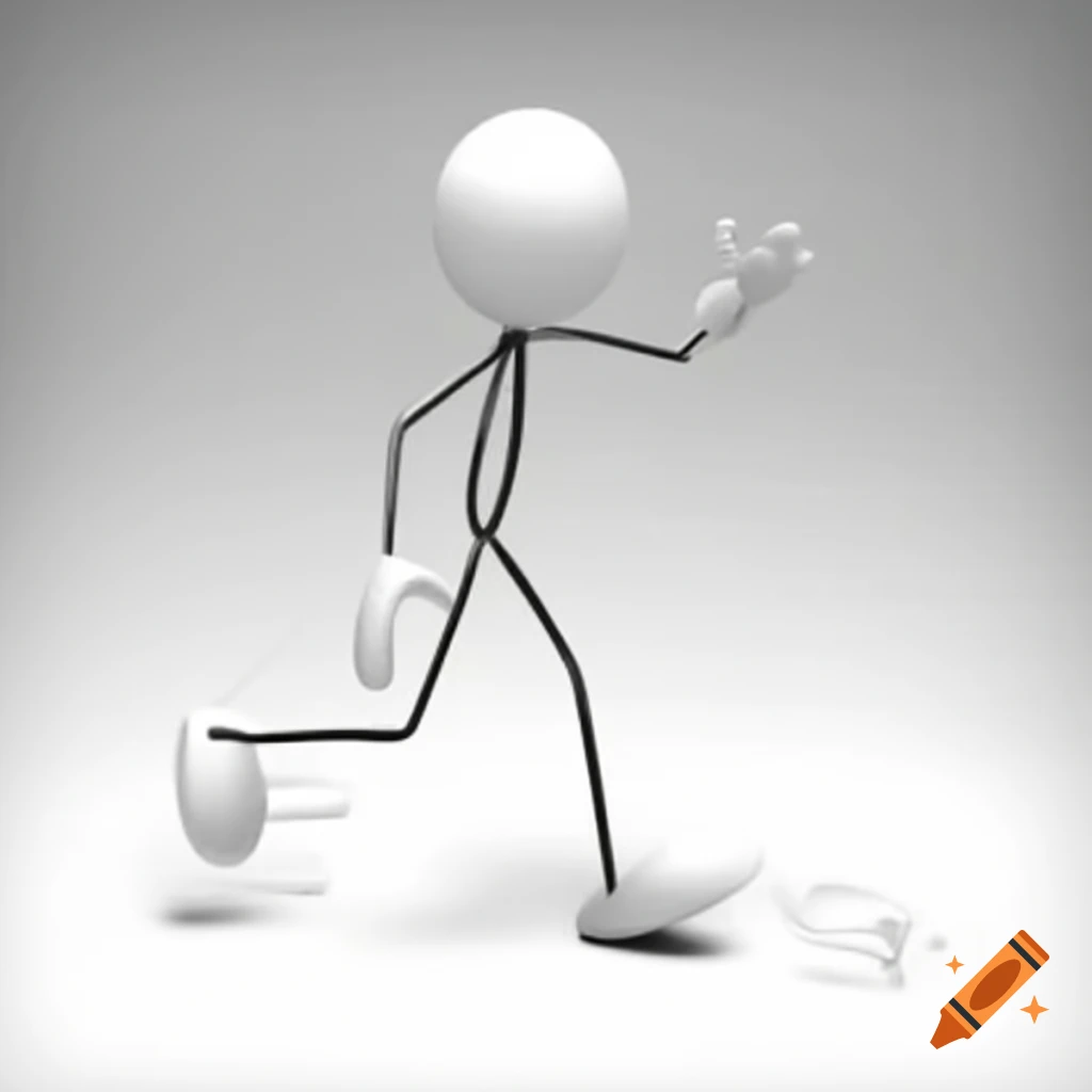 Stick figure in yoga pose labeled inhale on craiyon