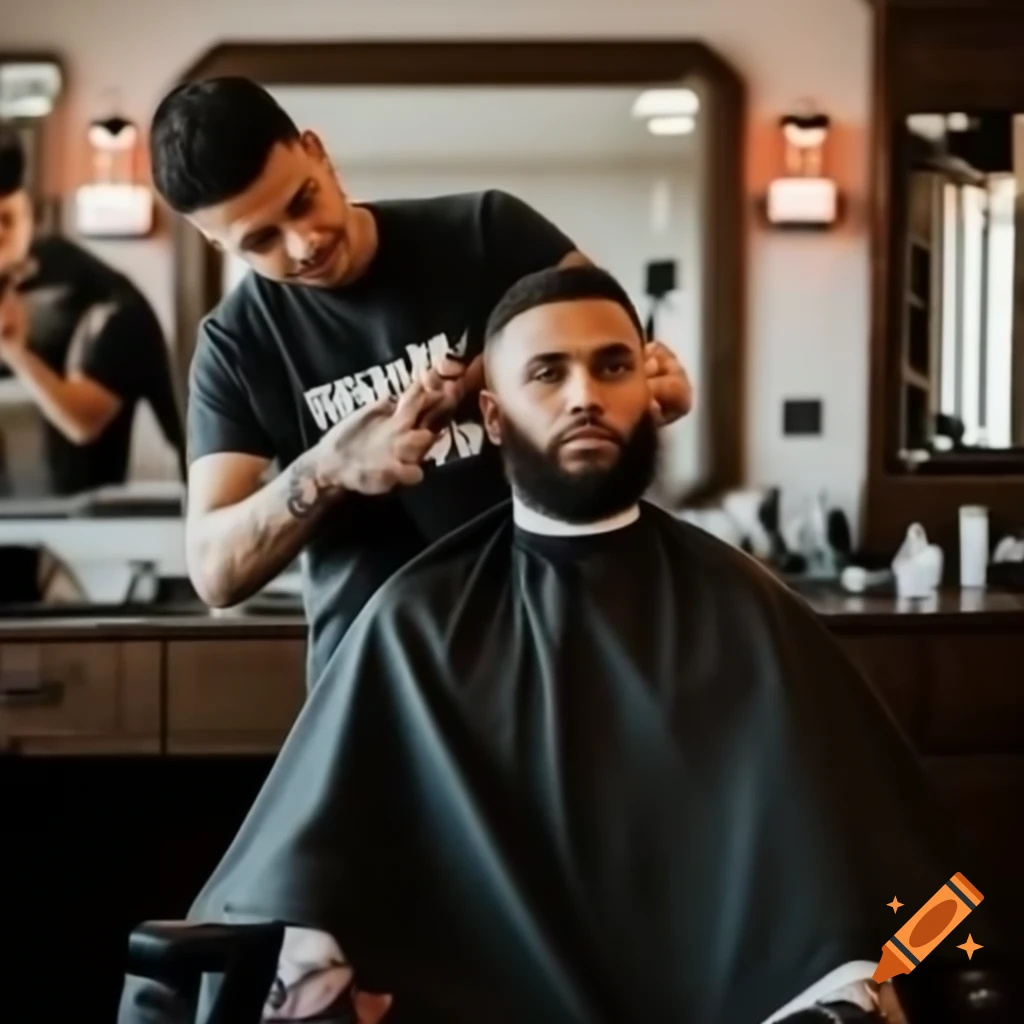 Stylish barbershop interior with trendy decor