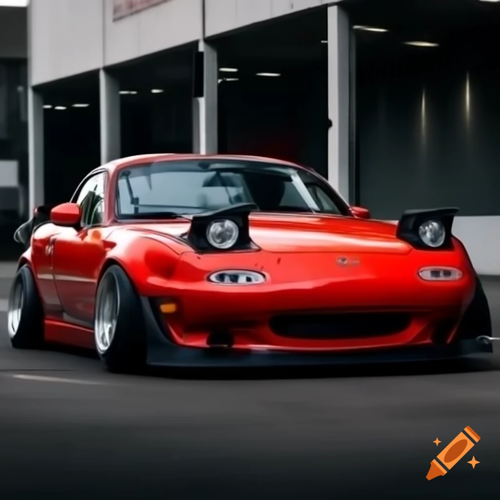 Modified Mazda Miata featuring a bodykit