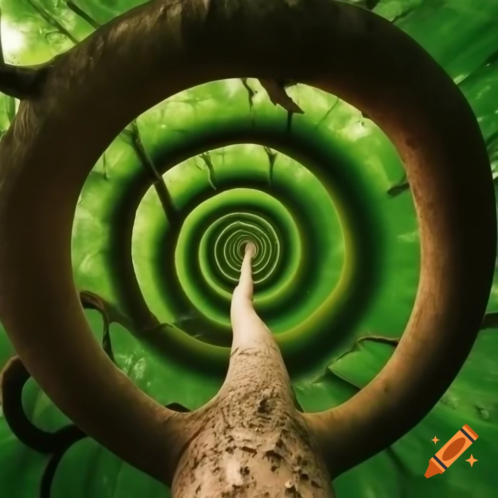 Tree with spiraling shape