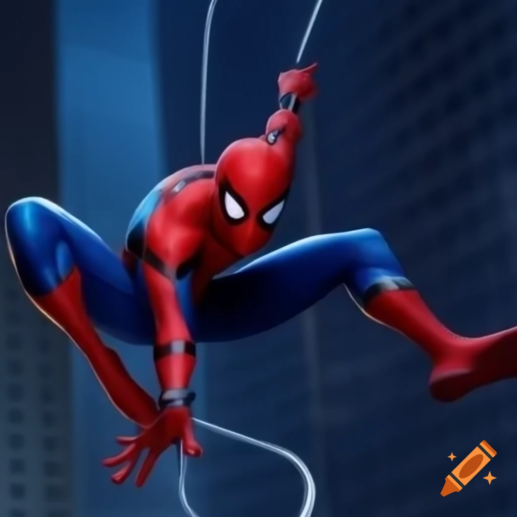 Spiderman crafting his web-shooter