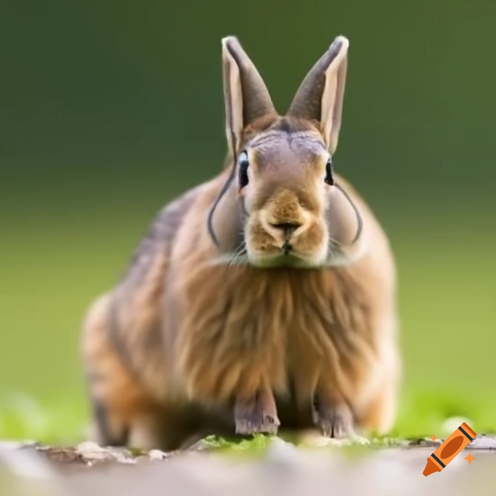 Half rabbit and half marmot animal fusion