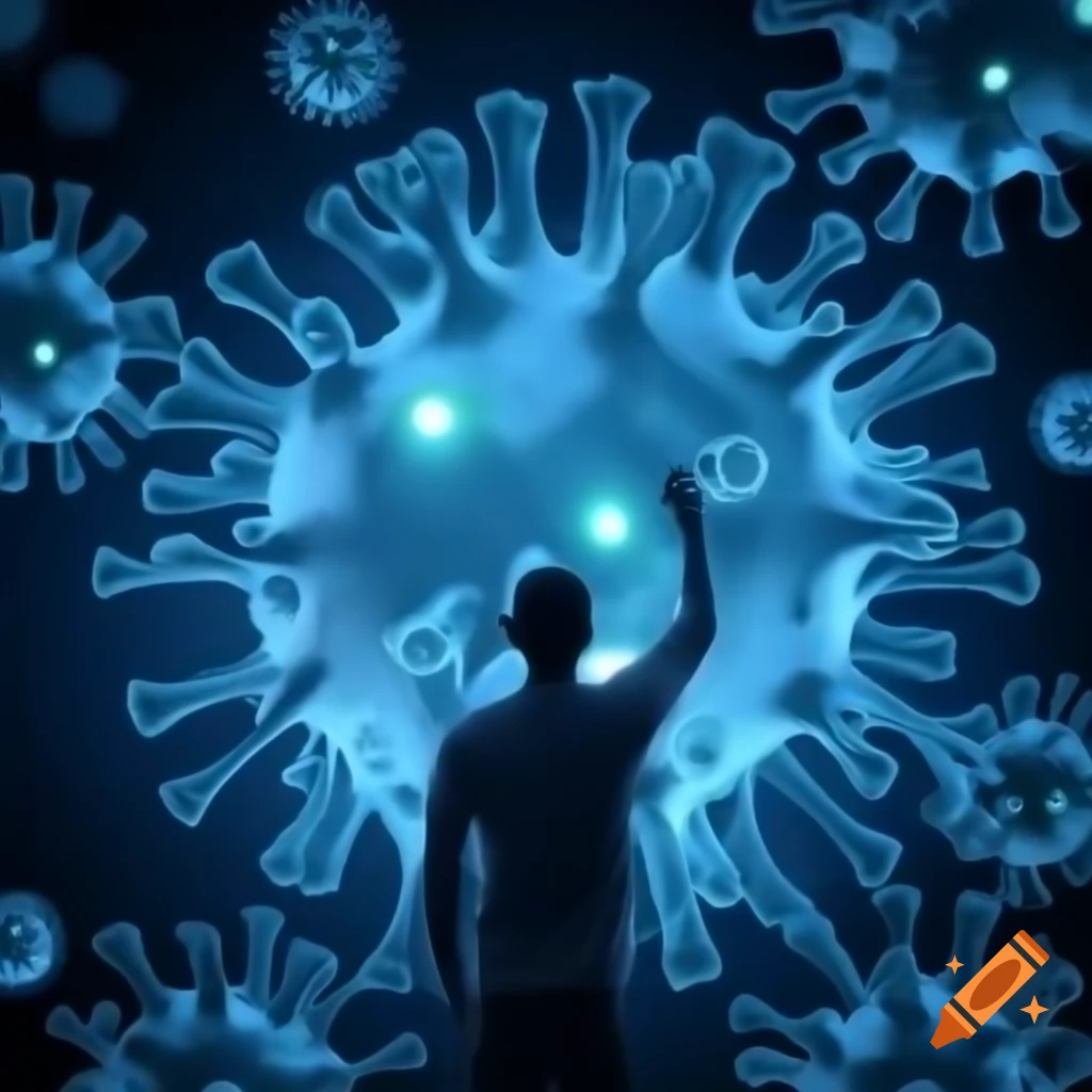 Man wearing protective gear against viruses