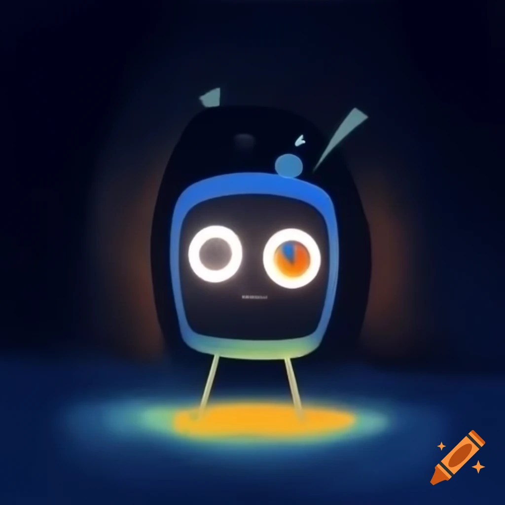 Cute projector with eye illuminating darkness