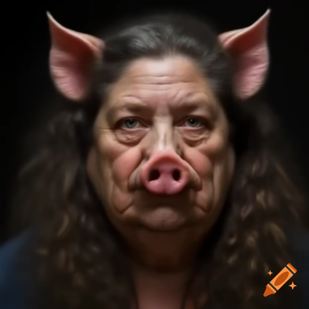 Hyper realistic Portrait Of A Middle aged Woman With Unique Features In 