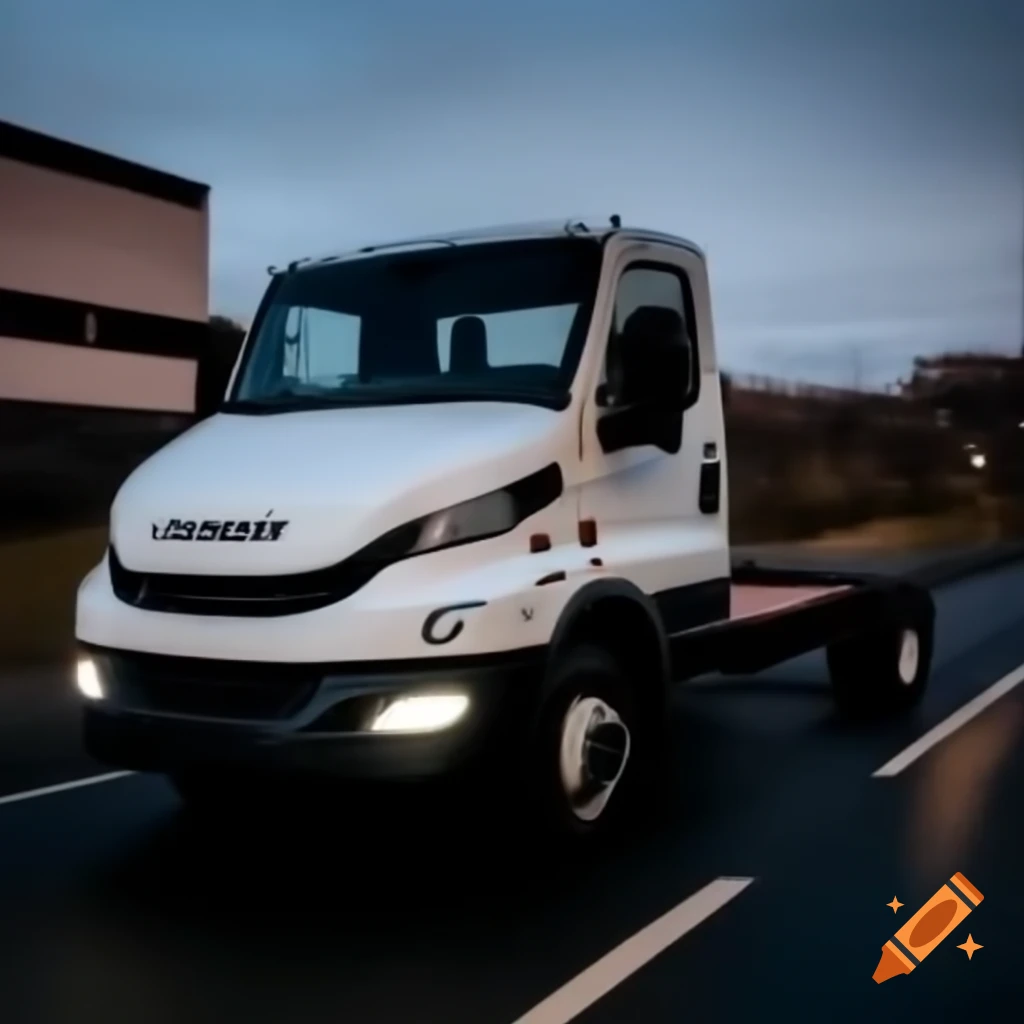 Iveco Daily van with trailer