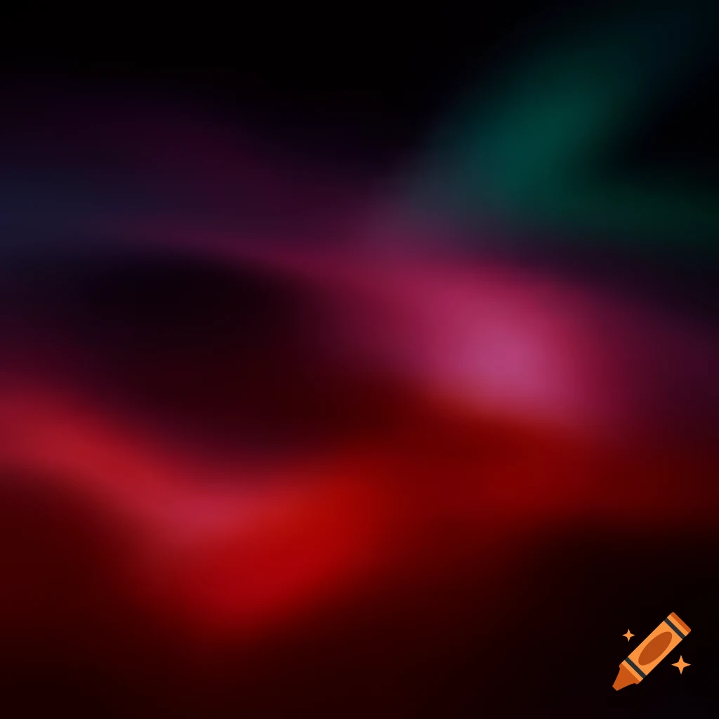 Abstract depiction of ethereal northern lights in red and maroon tones, out of focus