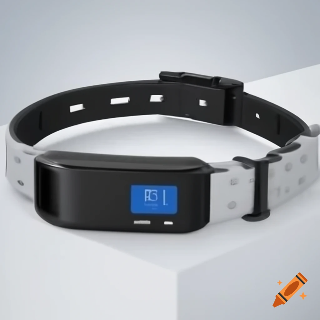 Modern pet collar prototype with integrated fitness and health tracker