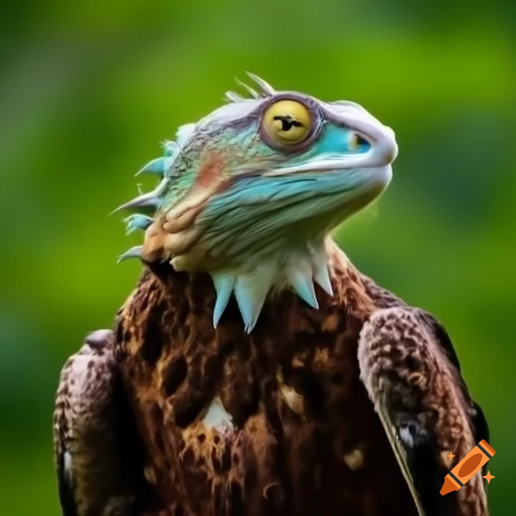 Chameleon-like eagle blending into its surroundings