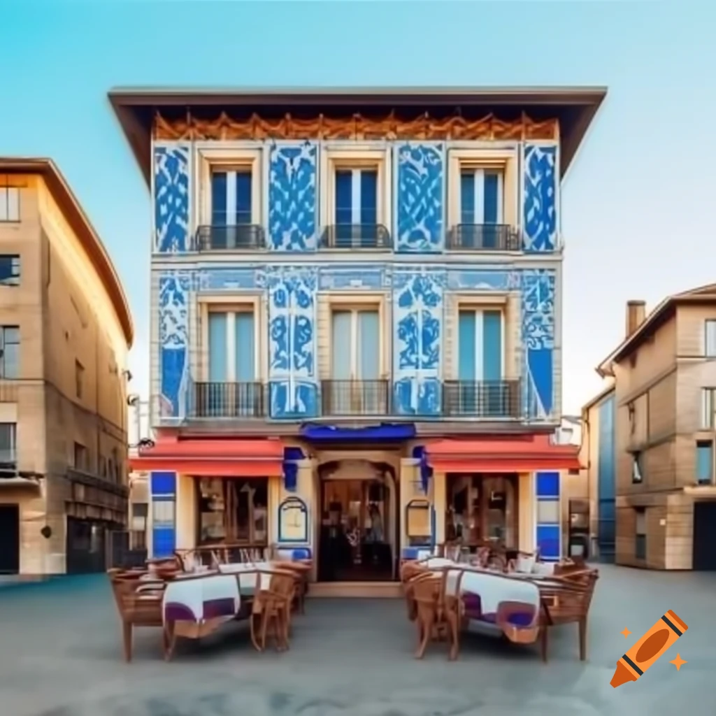 Traditional Portuguese restaurant with azulejos on walls and facades