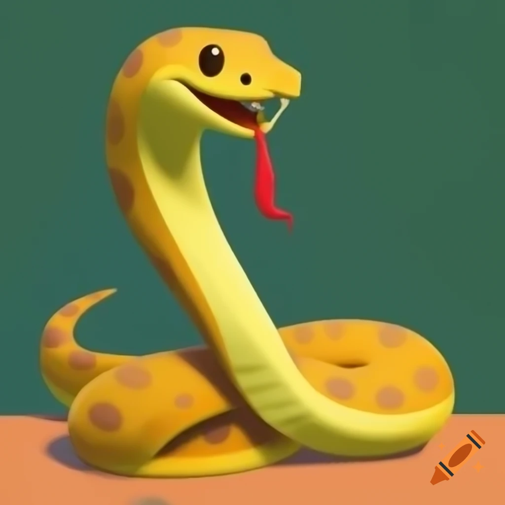 Drawing of a smiling snake