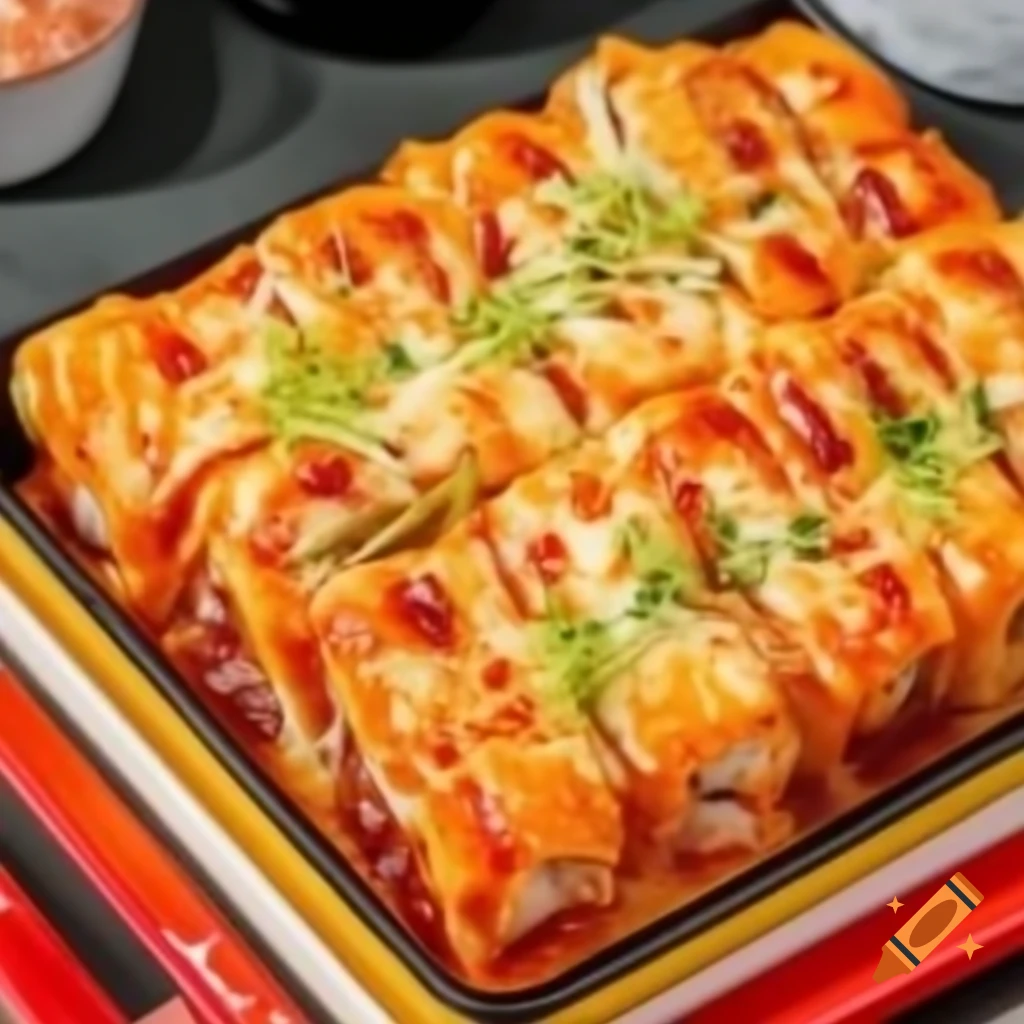 Sushi designed to resemble lasagna