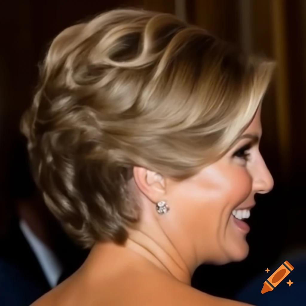 Queen Maxima showcasing a new short curly perm hairstyle