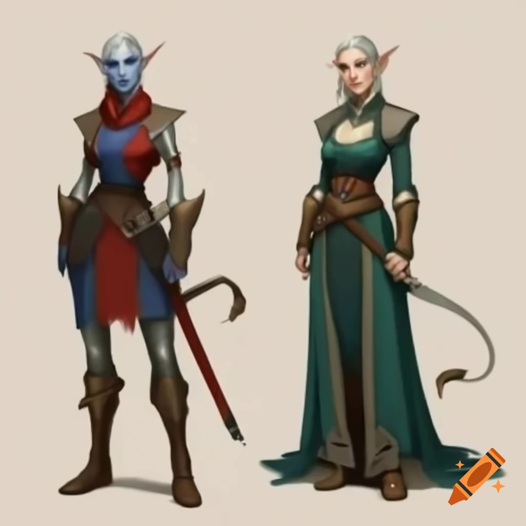 Female Dalish elf in casual wear inspired by 15th-18th century medieval aesthetics from Dragon Age