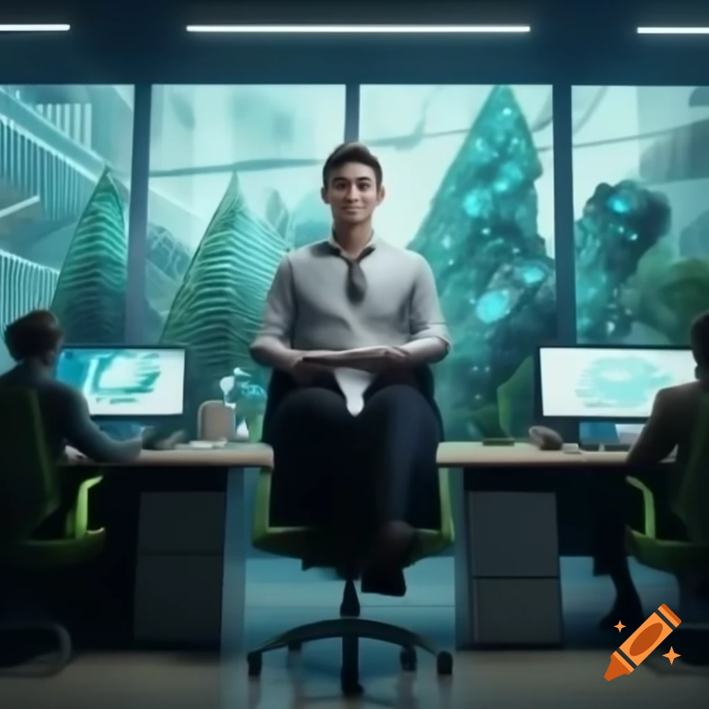 Confident Entrepreneur In A Creative Workspace Depicting Success On confident-entrepreneur-in-a-creative-workspace-depicting-success-on