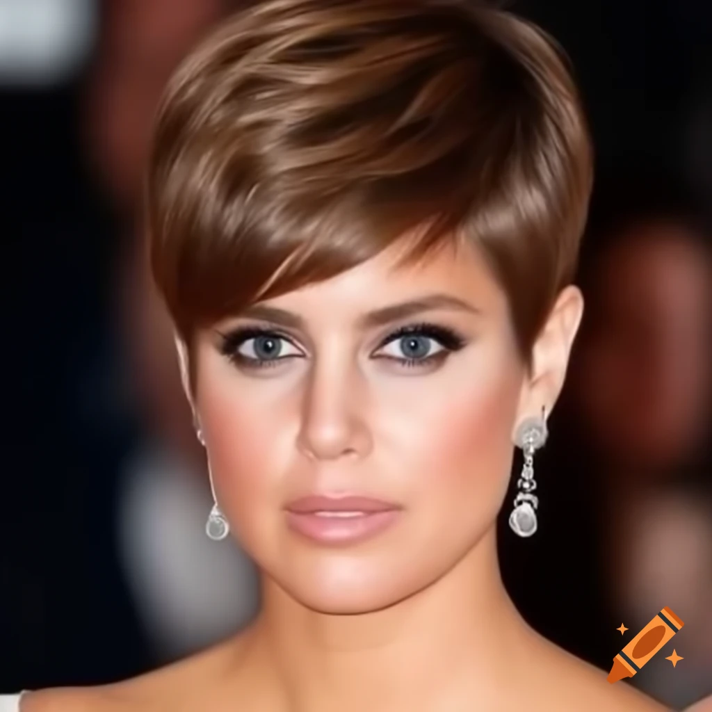 Princess Madeleine with bold pixie cut highlighting her refined features
