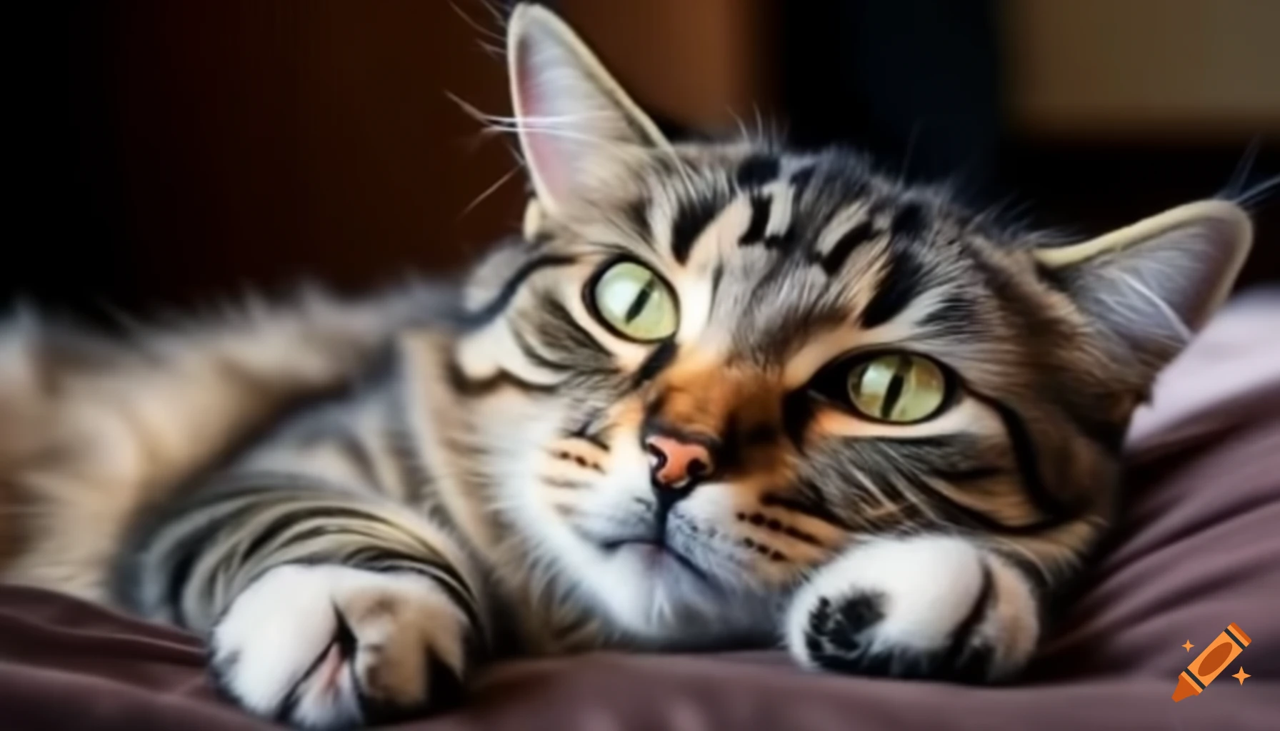 Cat in a casual pose