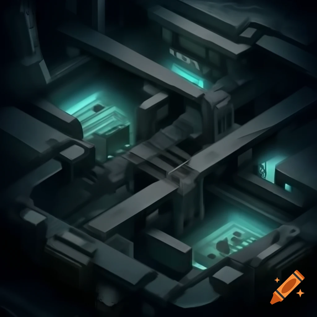 Ultra detailed sci-fi underground scene painting by Andrew Tischler