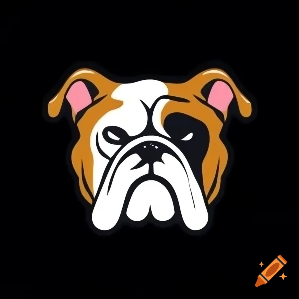 Bulldog on a black background