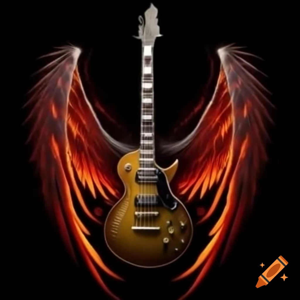 Electric guitar with large wings