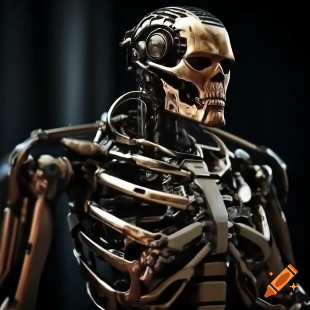Realistic upgraded Terminator endoskeleton in 4k resolution