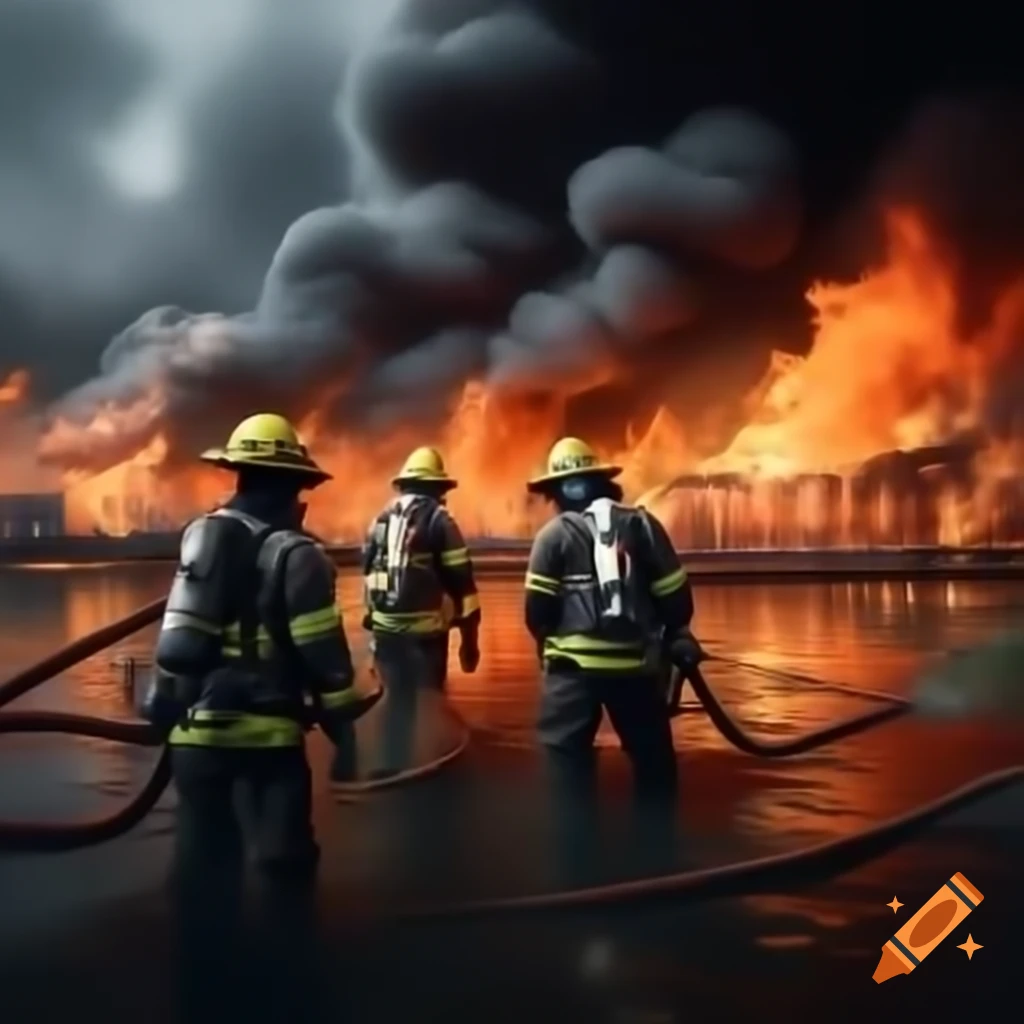 Firefighters battling large fire with limited water supply