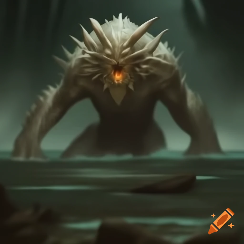 Mysterious lake with a monster lurking in the waters