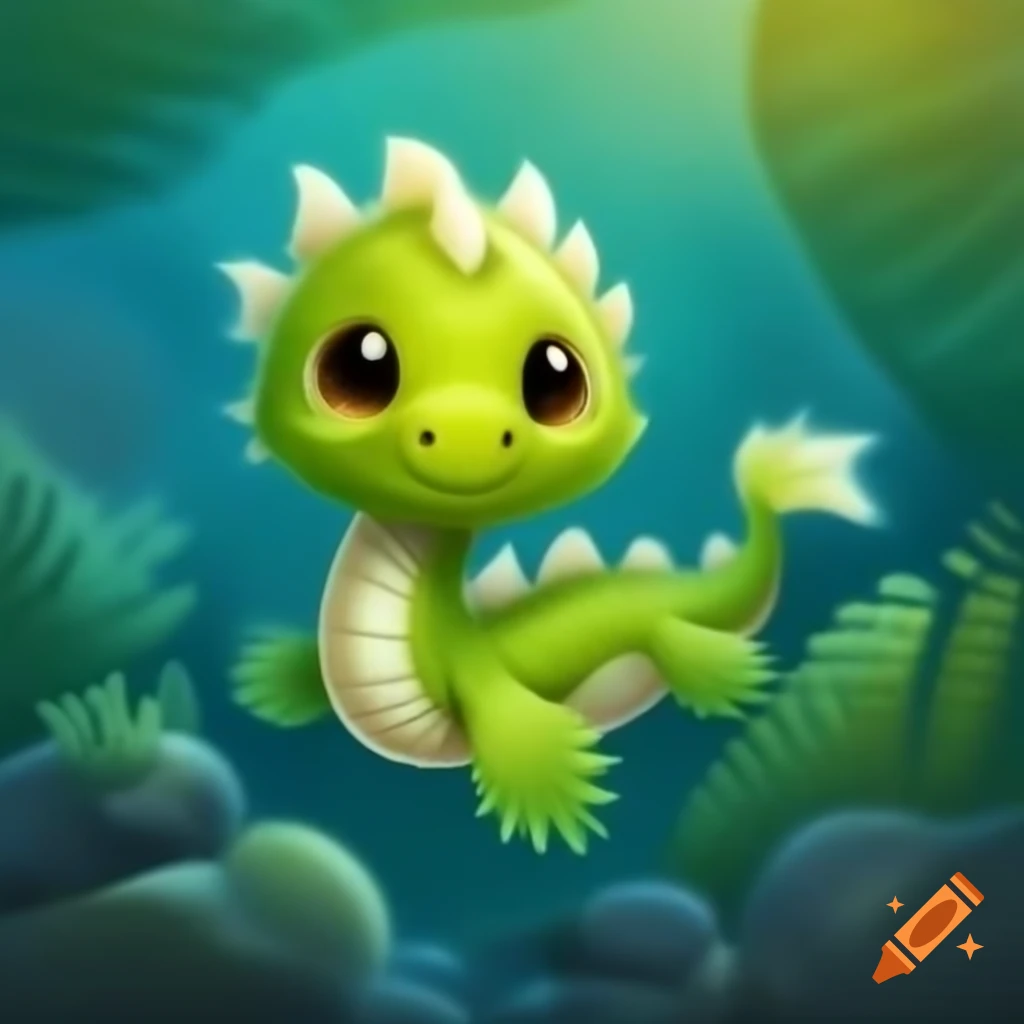 Cute leafy sea dragon swimming gracefully