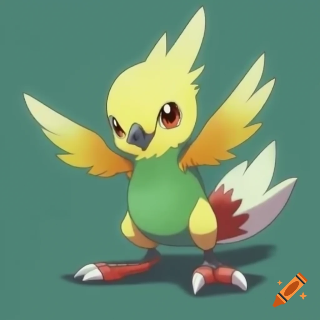 Digital bird creature from Digimon series