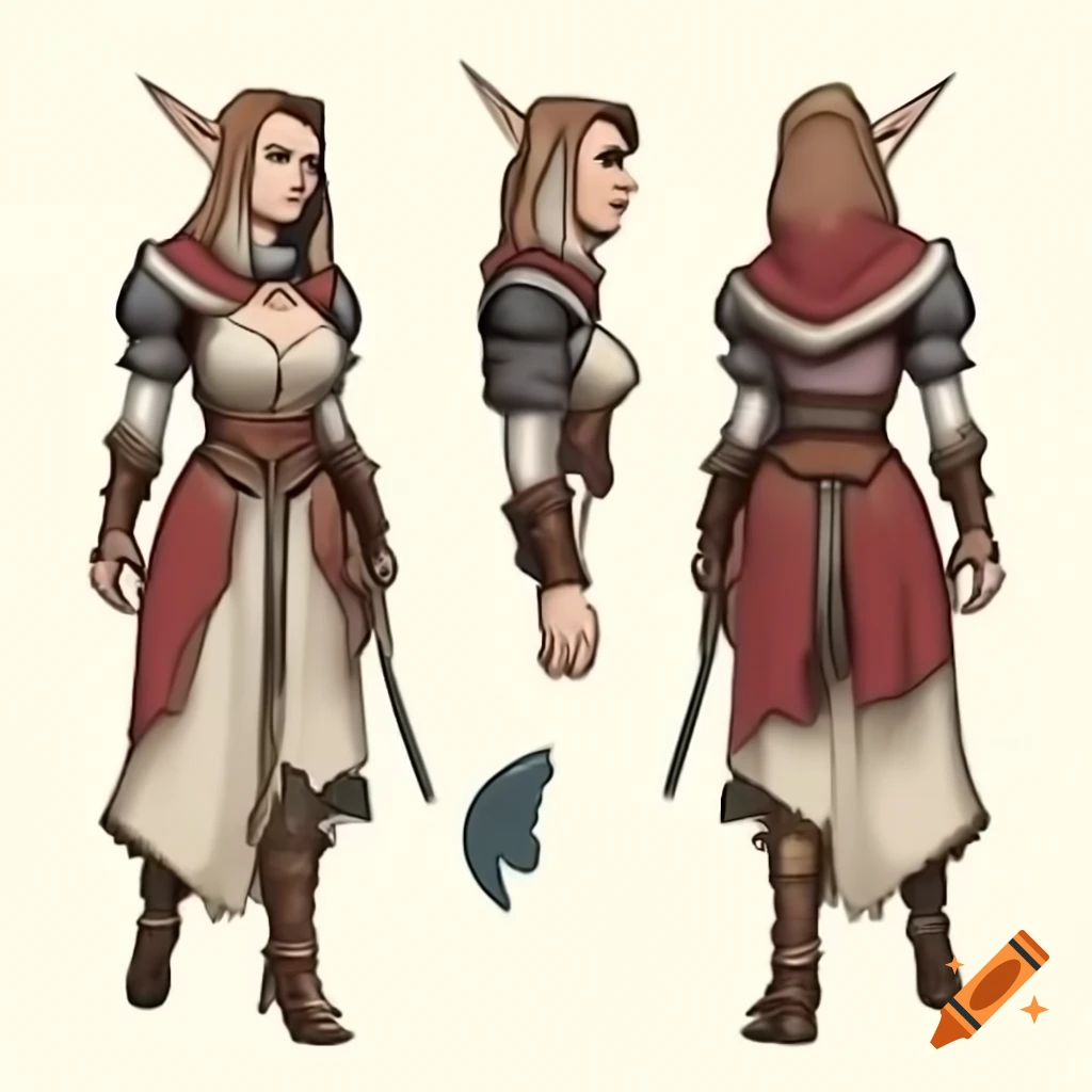 Female Dalish elf in casual medieval-inspired outfit from Dragon Age: Inquisition