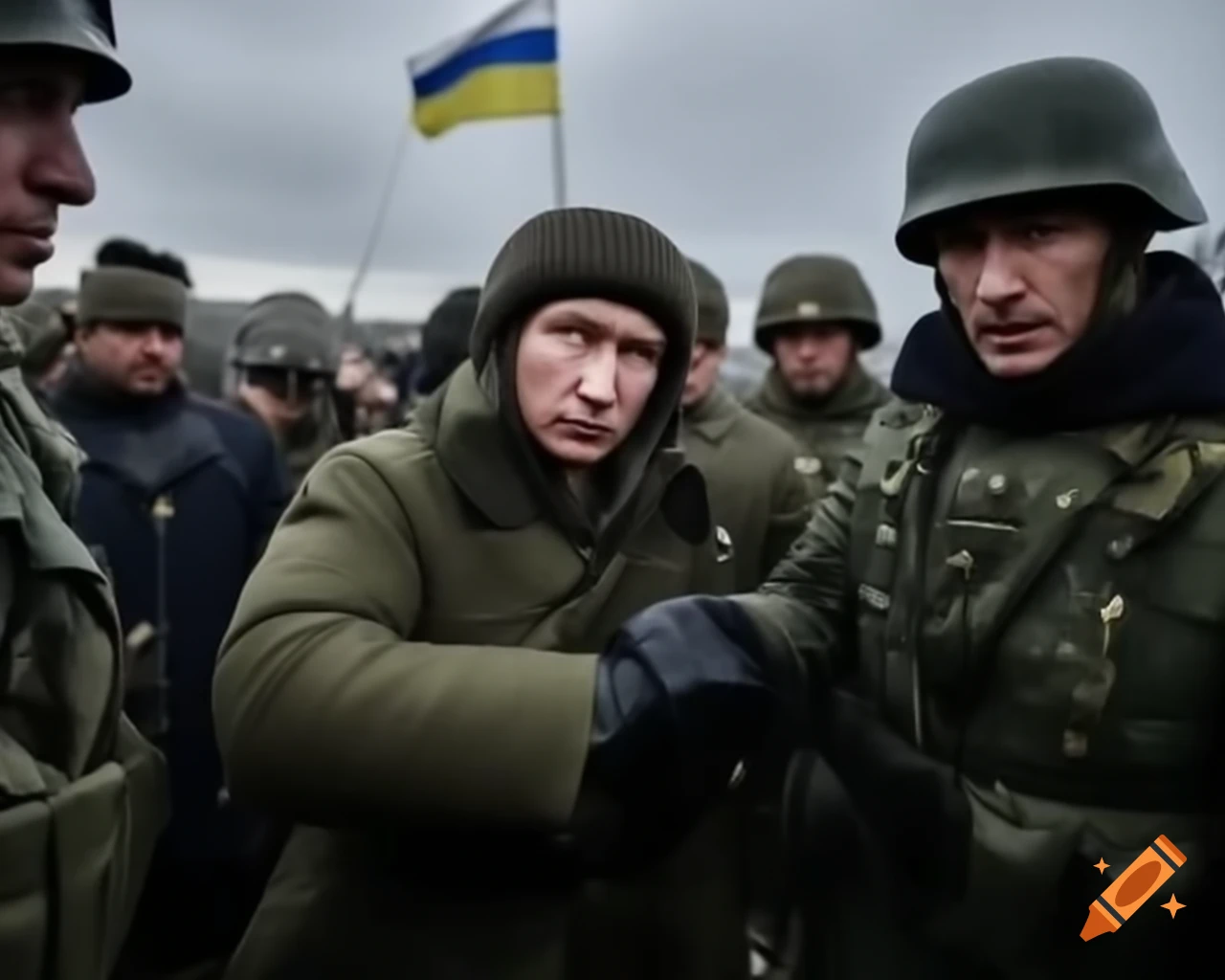 Political conflict representation involving Russia and Ukraine