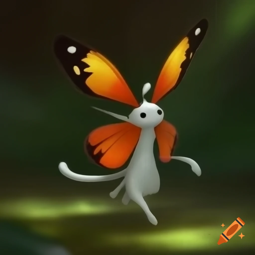 Abstract representation of butterfly, cat, and monster