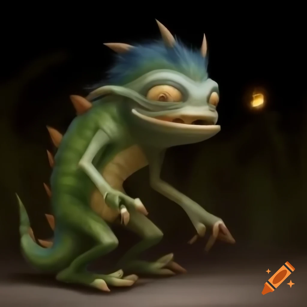 Ethereal reptile character inspired by My Singing Monsters