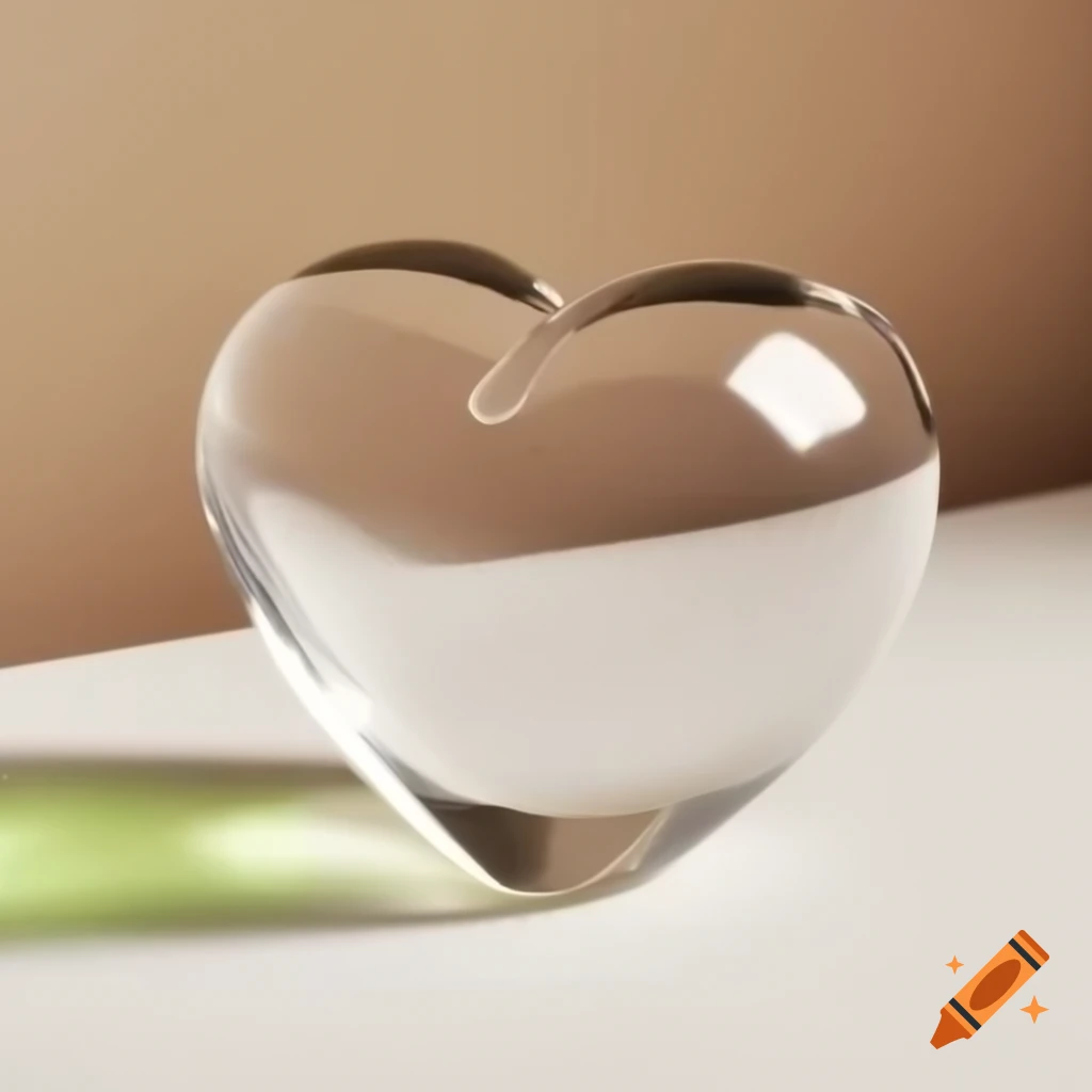 Heart-shaped crystal vase