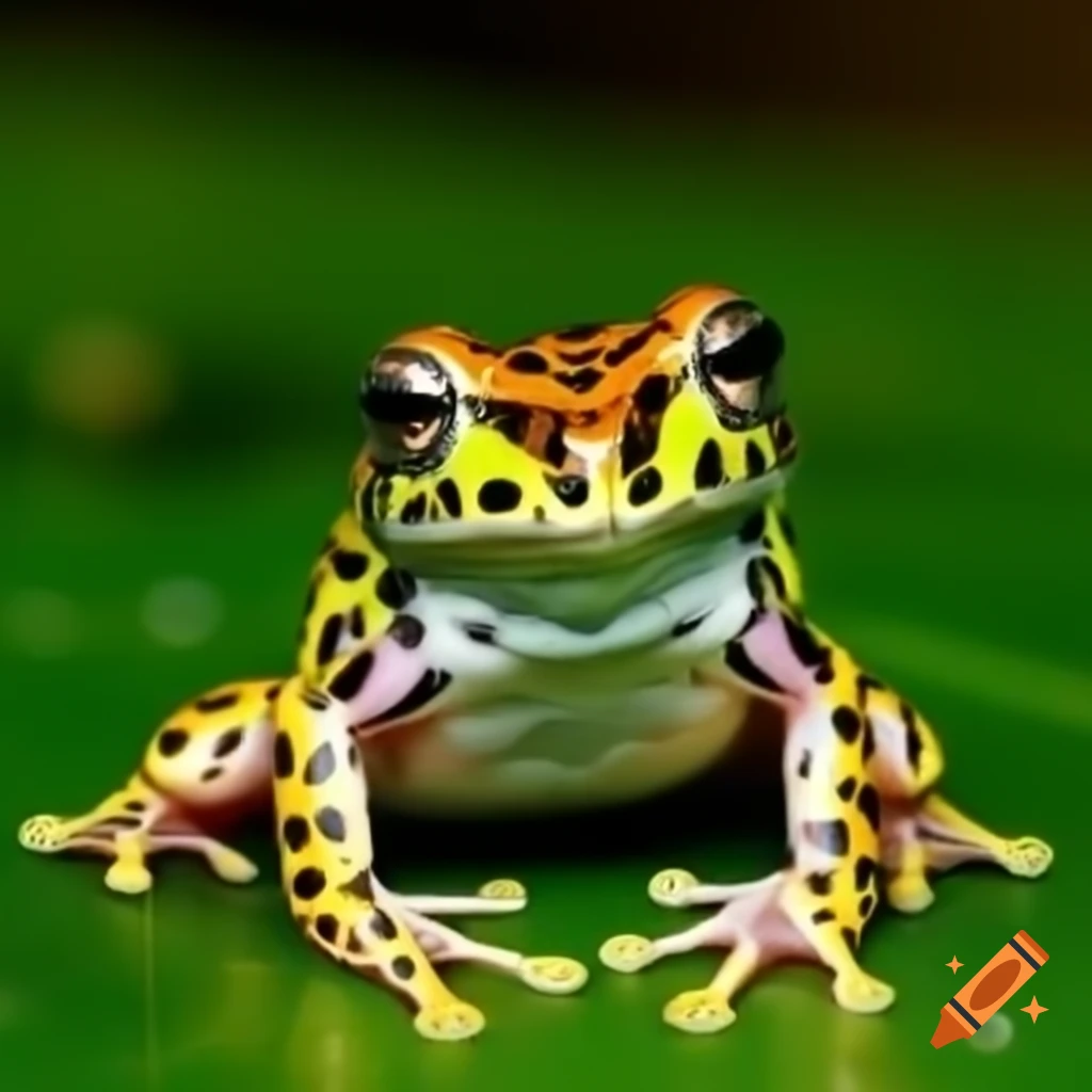 Leopard patterned frog on craiyon