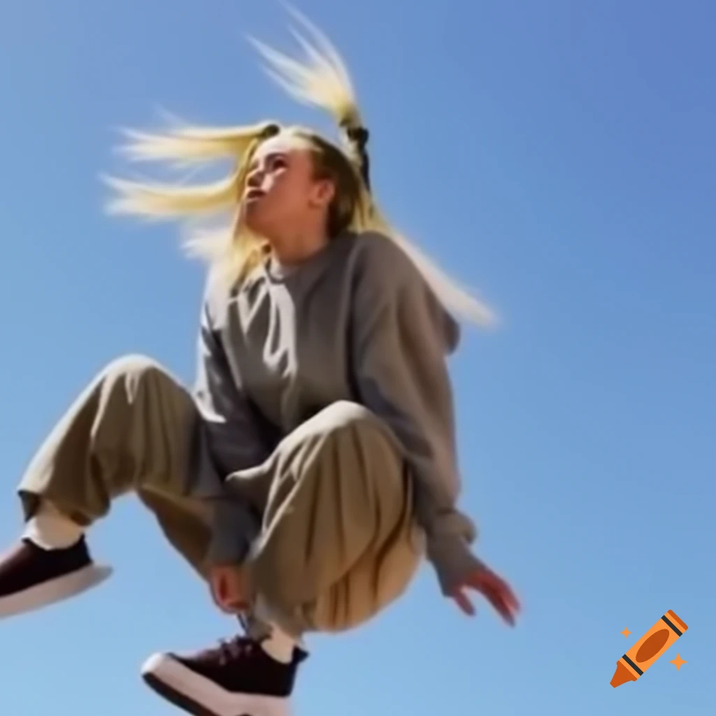 Billie Eilish and Ariana Grande flying together