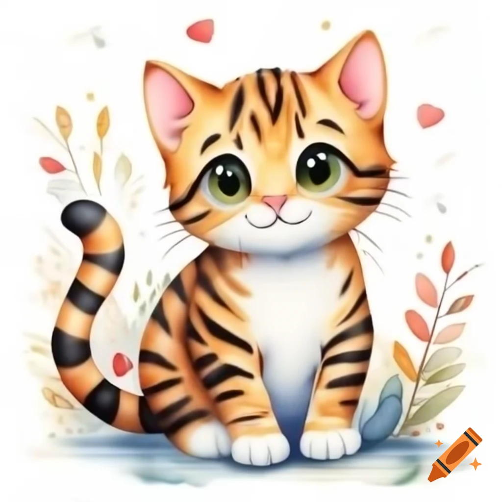 Sweet kitten with big eyes