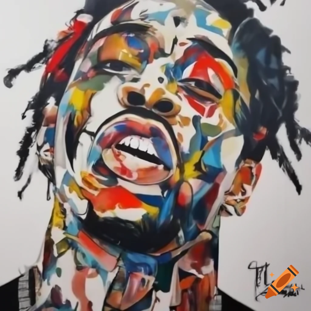 Emotional hip-hop aesthetic combined with modern Jackson Pollock art