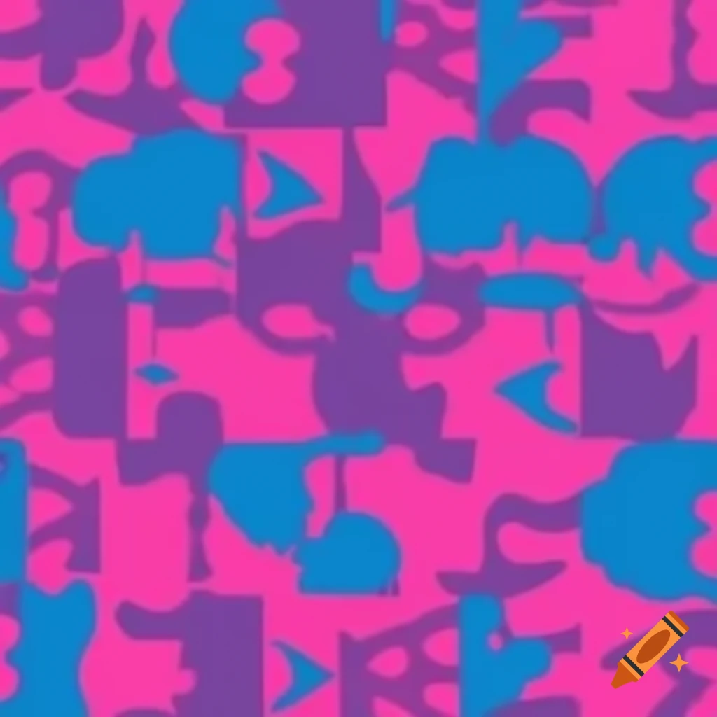 Vibrant pink and blue abstract music album cover art