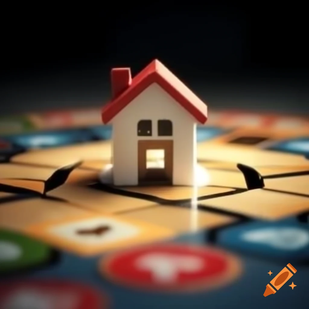 House logo featured in a board game design