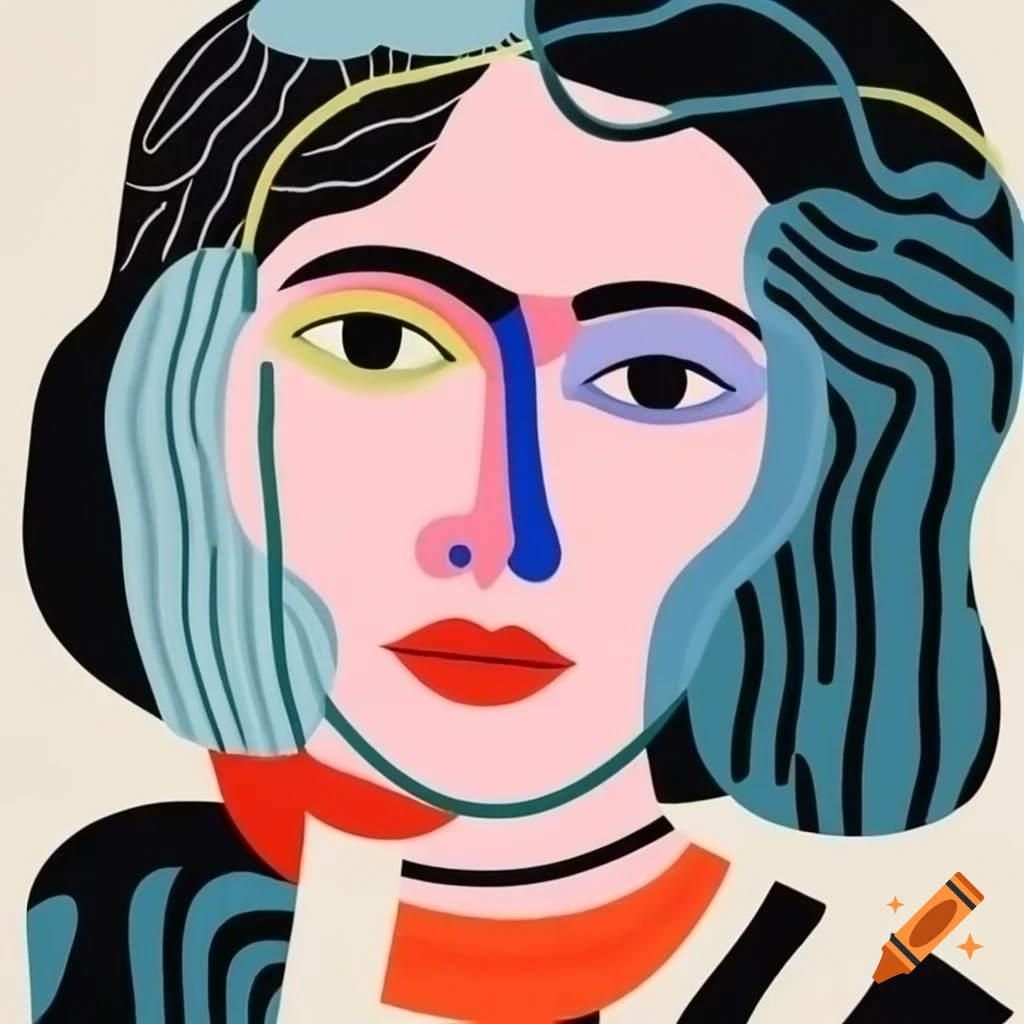 Colorful Shapes In Basquiat Style Featuring Red Yellow And Blue On 