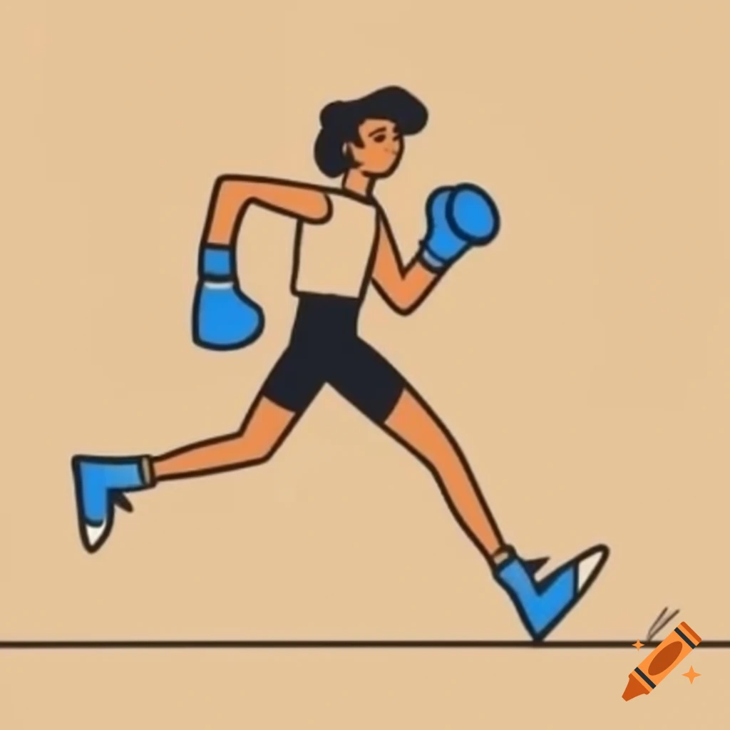 Boxer running during roadwork training