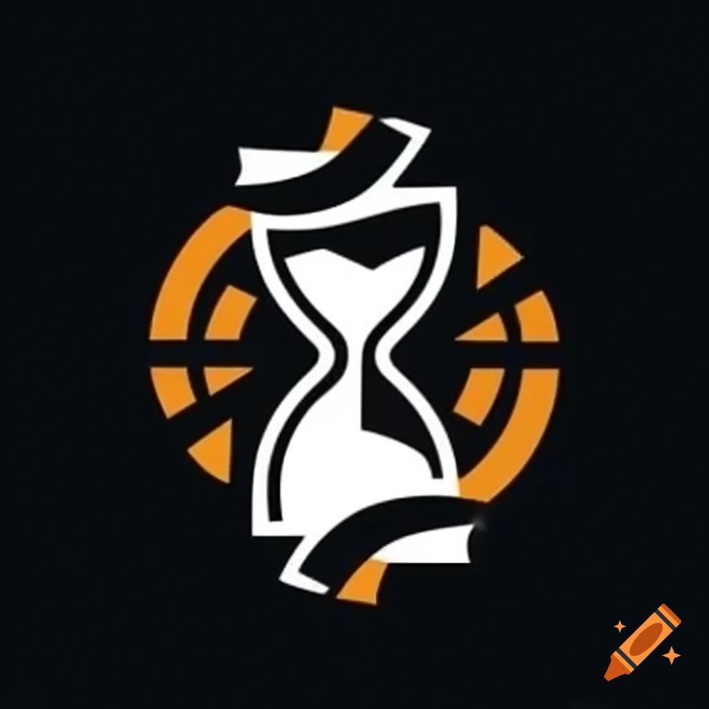 Abstract hourglass logo featuring money imagery on craiyon