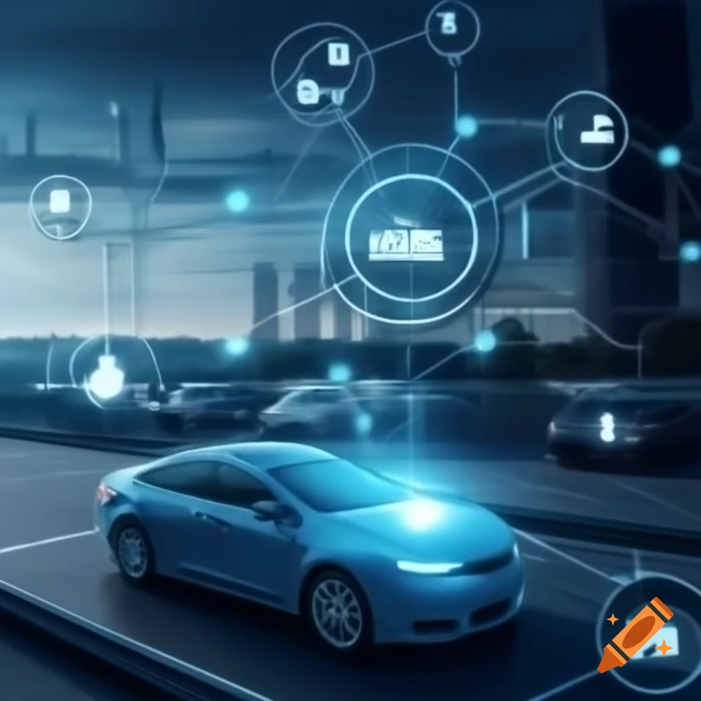 Conceptual design featuring artificial intelligence, business intelligence, and cars