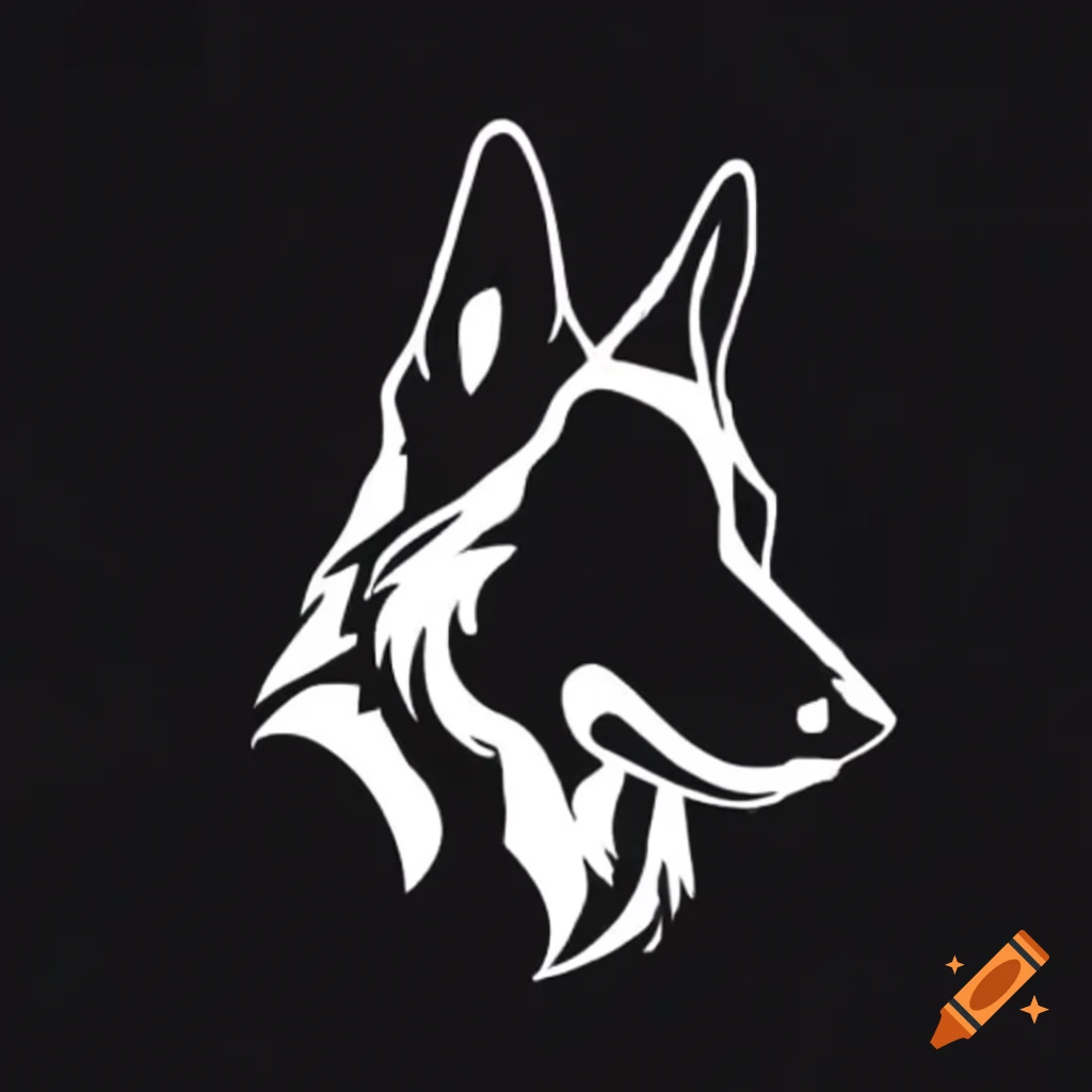 minimalist-logo-design-of-german-shepherd-in-side-profile-with-virtual