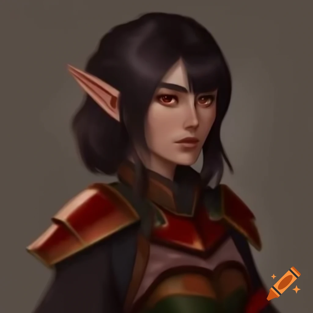 Dragonborn Druid Character With Dark Green Shimmering Scales And 