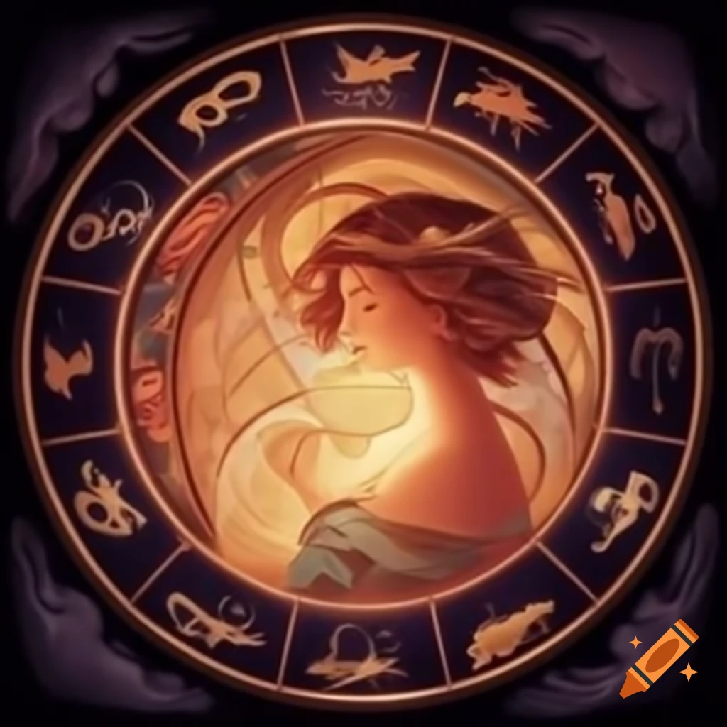 Zodiac artwork in the style of Alphonse Mucha